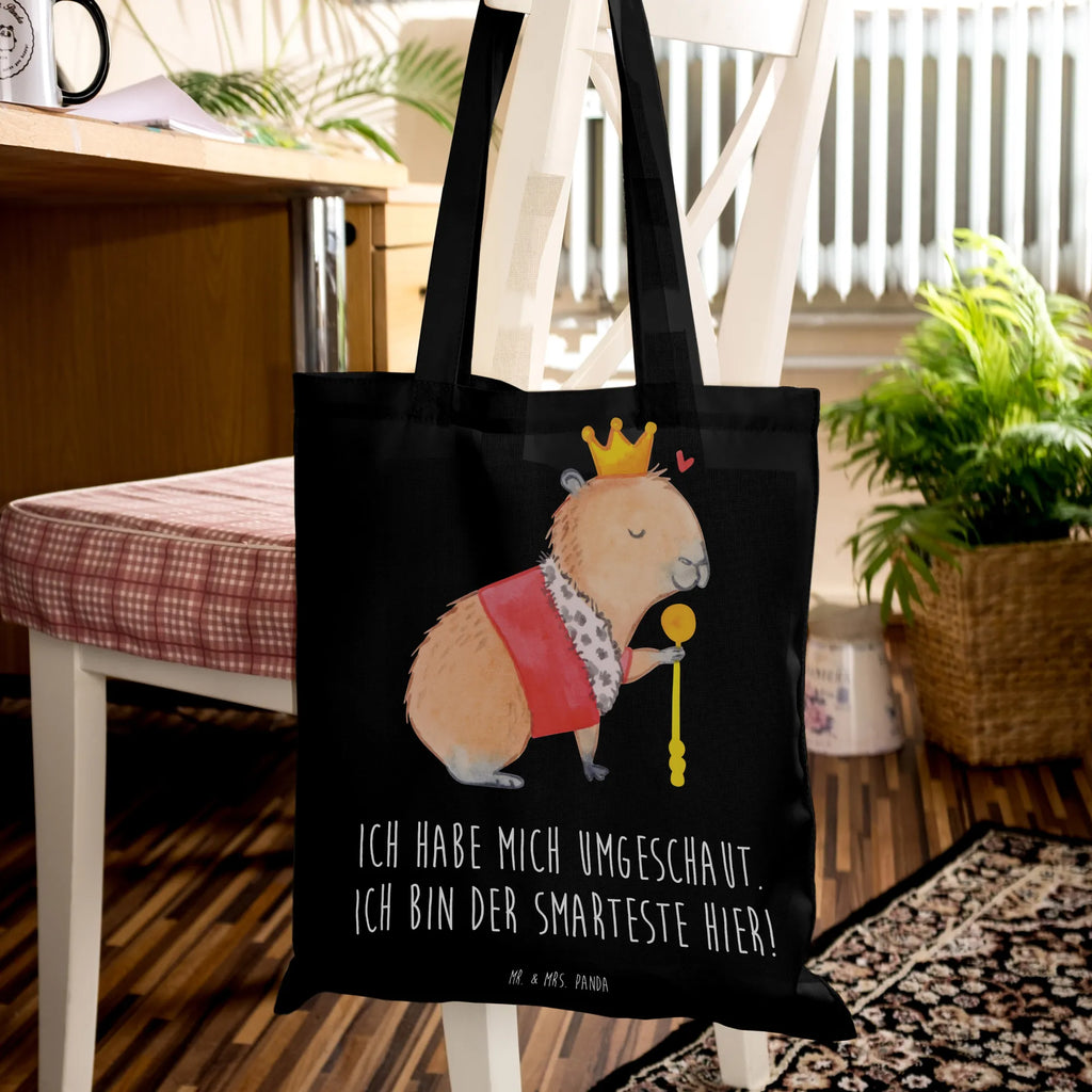Tote bag Capybara King shoulder bag, bag, pouch, shopping bag, cotton bag, jute bag, Carrier bag, cloth bag, shopper, small animals, cute, funny, cute animal motives, hand drawn, small world, funny sayings, good mood, happy, gifts, gift ideas, special gifts, animal lover, card