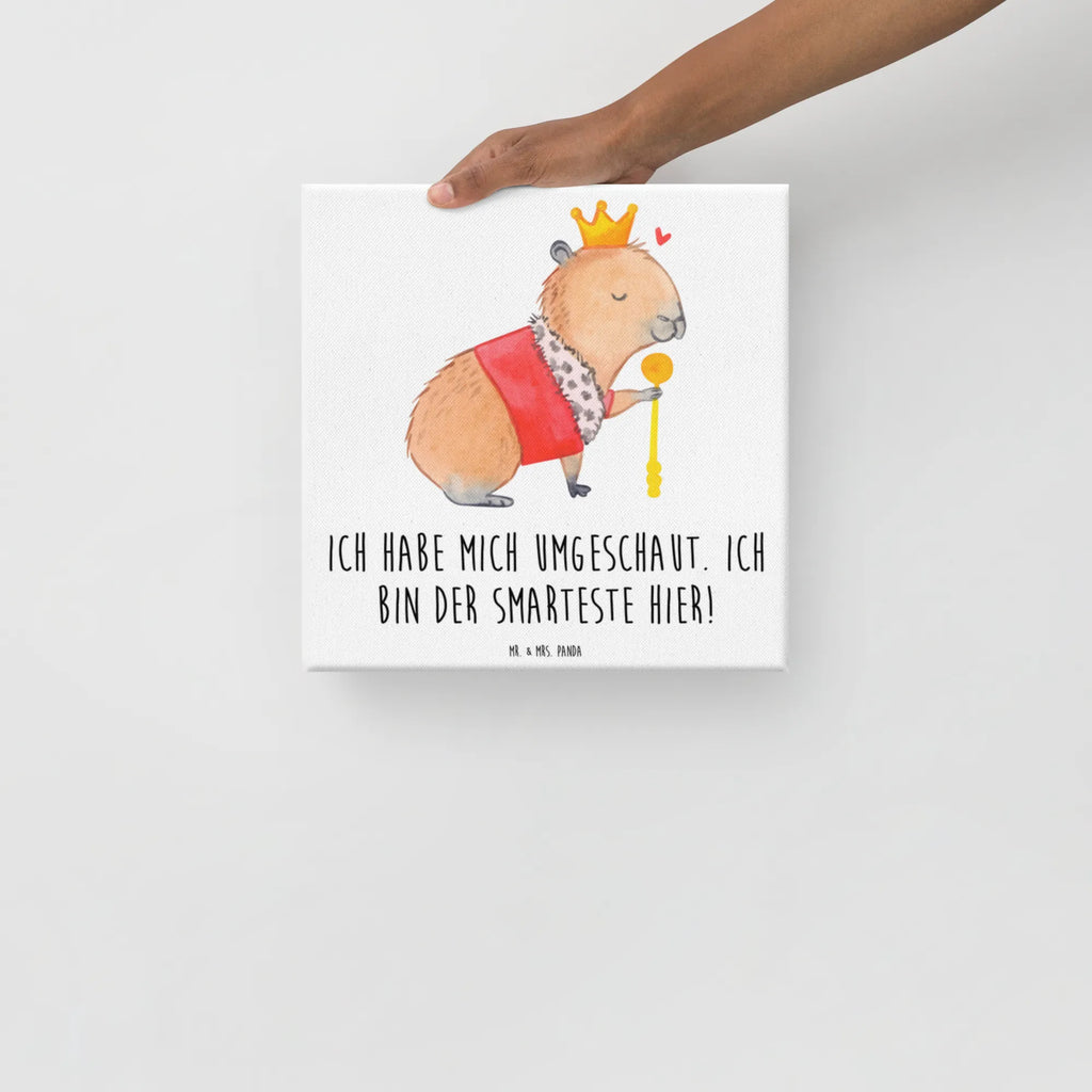 Canvas picture Capybara King Kunstdruck, Leinwand, Gute Laune, Tiermotive, Lustige Sprüche, Tiere, König, Capybara