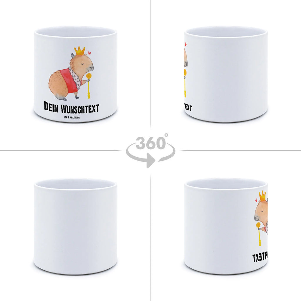 Personalizowana XL doniczka Kapibara król Motywy zwierzęce, dobra energia, zabawne powiedzonka, zwierzęta