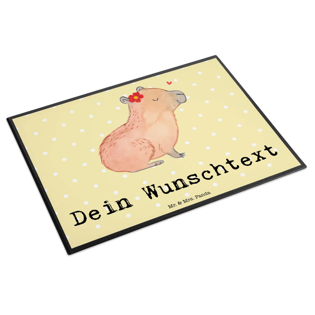 Personalisierte Schreibtischunterlage Capybara Blume Schreibtisch Unterlagen mit Namen, Namenspersonalisierung, Schreibtischauflage mit Namen, Personalisierte Schreibtisch Unterlagen, Personalisierte Schreibunterlage, Schreibunterlage mit Namen, Personalisierte Schreibtischauflage, Namensaufdruck, Schreibtisch Matte, Selbst Gestalten, Lustige Sprüche, Tiere, Tiermotive, Gute Laune, Capybara