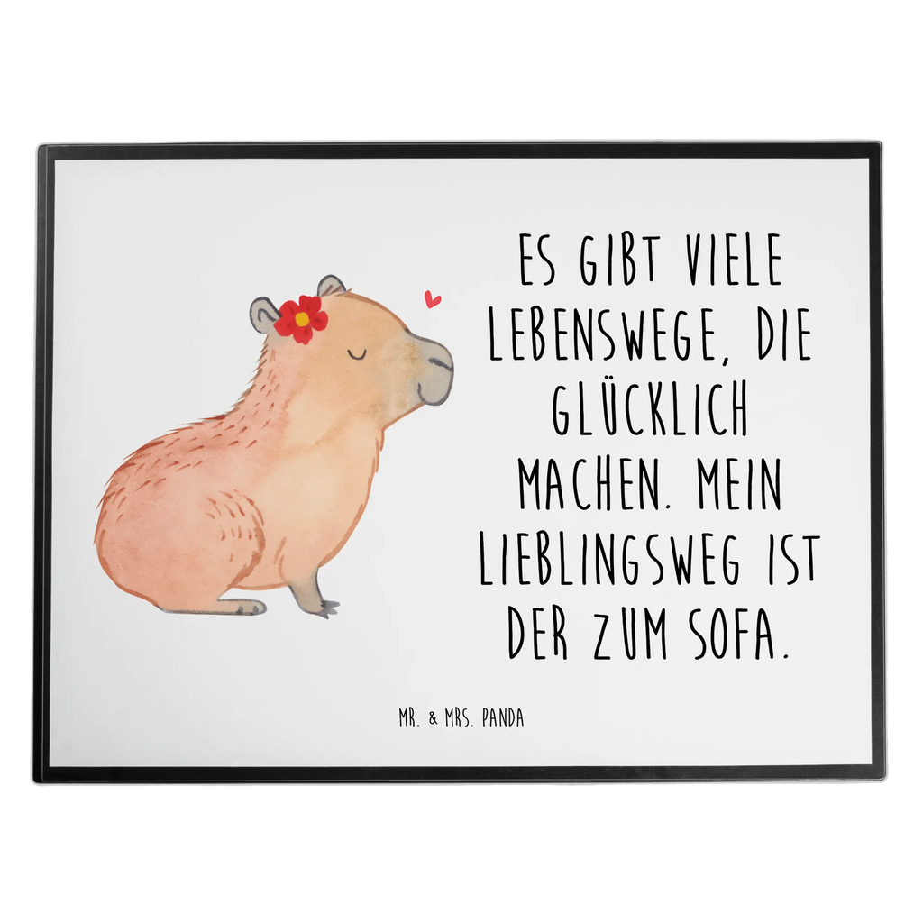 Schreibtischunterlage Capybara Blume Schreibunterlage, Schreibtischauflage, Büroartikel, Schreibtisch Unterlagen, Bürobedarf, Schreibwaren, Schreibtischunterlage Groß, Tiermotive, Gute Laune, lustige Sprüche, Tiere, Capybara