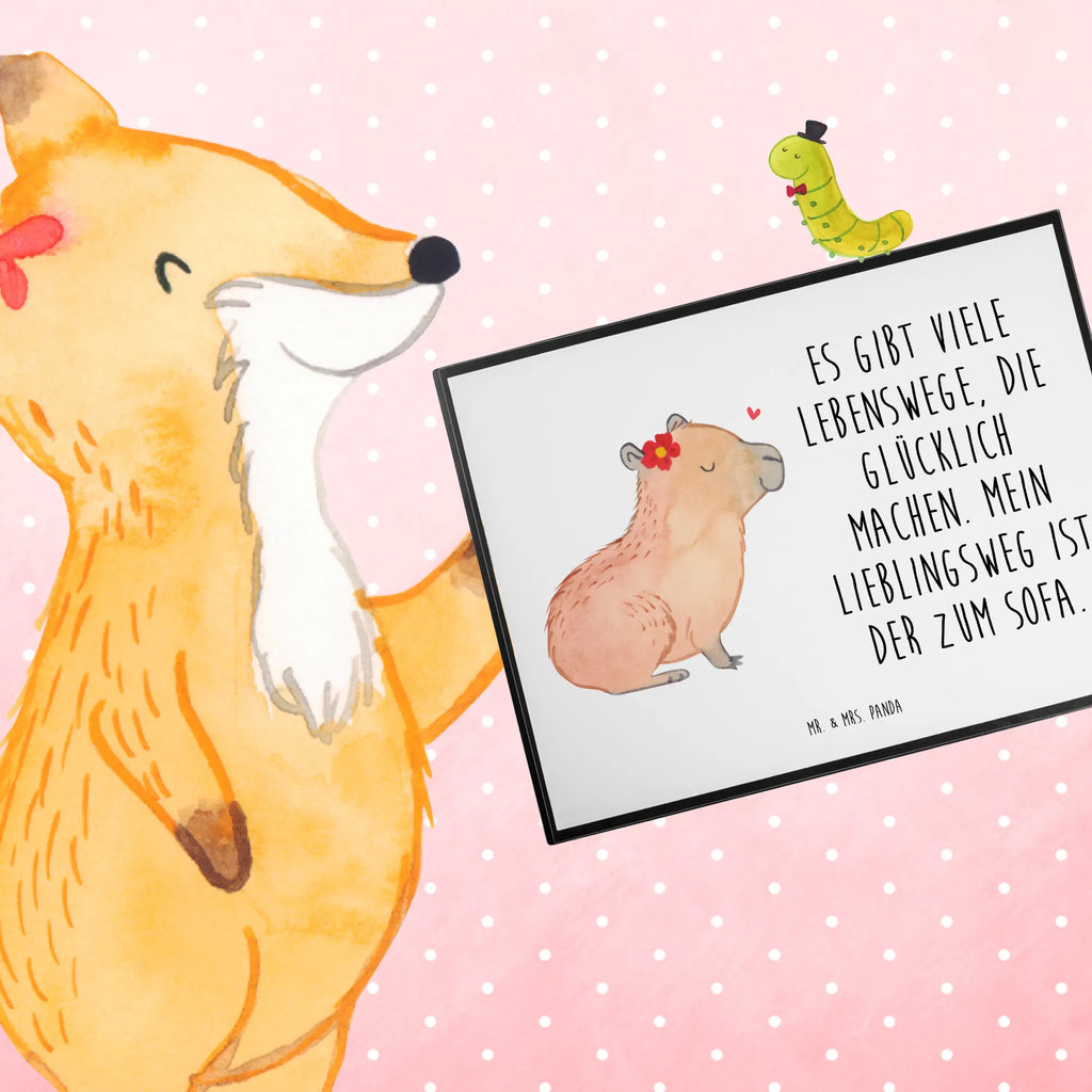 Schreibtischunterlage Capybara Blume Schreibunterlage, Schreibtischauflage, Büroartikel, Schreibtisch Unterlagen, Bürobedarf, Schreibwaren, Schreibtischunterlage Groß, Tiermotive, Gute Laune, lustige Sprüche, Tiere, Capybara