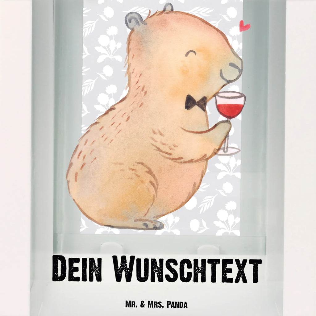 Personalized Decor Lantern Capybara wine small animals, cute, funny, cute animal motives, hand drawn, small world, funny sayings, good mood, happy, gifts, gift ideas, special gifts, animal lover, card