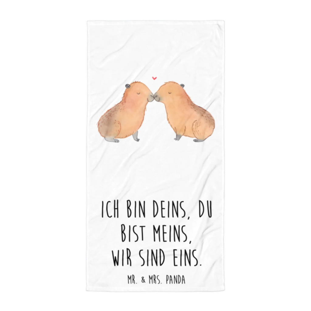 XL bath towel Capybara love spa towel, oversized towel, large beach towel, extra large swim towel, XL bath towel, luxury bath sheet, small animals, cute, funny, cute animal motives, hand drawn, small world, funny sayings, good mood, happy, gifts, gift ideas, special gifts, animal lover, card