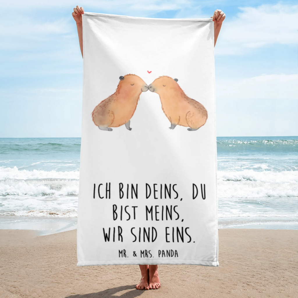 XL bath towel Capybara love spa towel, oversized towel, large beach towel, extra large swim towel, XL bath towel, luxury bath sheet, small animals, cute, funny, cute animal motives, hand drawn, small world, funny sayings, good mood, happy, gifts, gift ideas, special gifts, animal lover, card