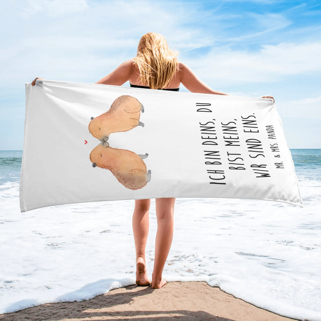 XL bath towel Capybara love spa towel, oversized towel, large beach towel, extra large swim towel, XL bath towel, luxury bath sheet, small animals, cute, funny, cute animal motives, hand drawn, small world, funny sayings, good mood, happy, gifts, gift ideas, special gifts, animal lover, card
