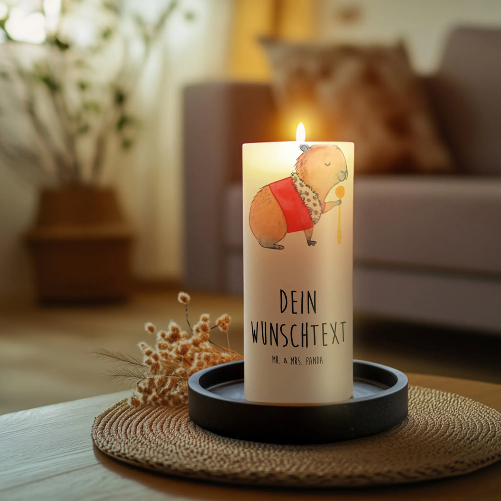 Personalised candle Capybara King small animals, cute, funny, cute animal motives, hand drawn, small world, funny sayings, good mood, happy, gifts, gift ideas, special gifts, animal lover, card