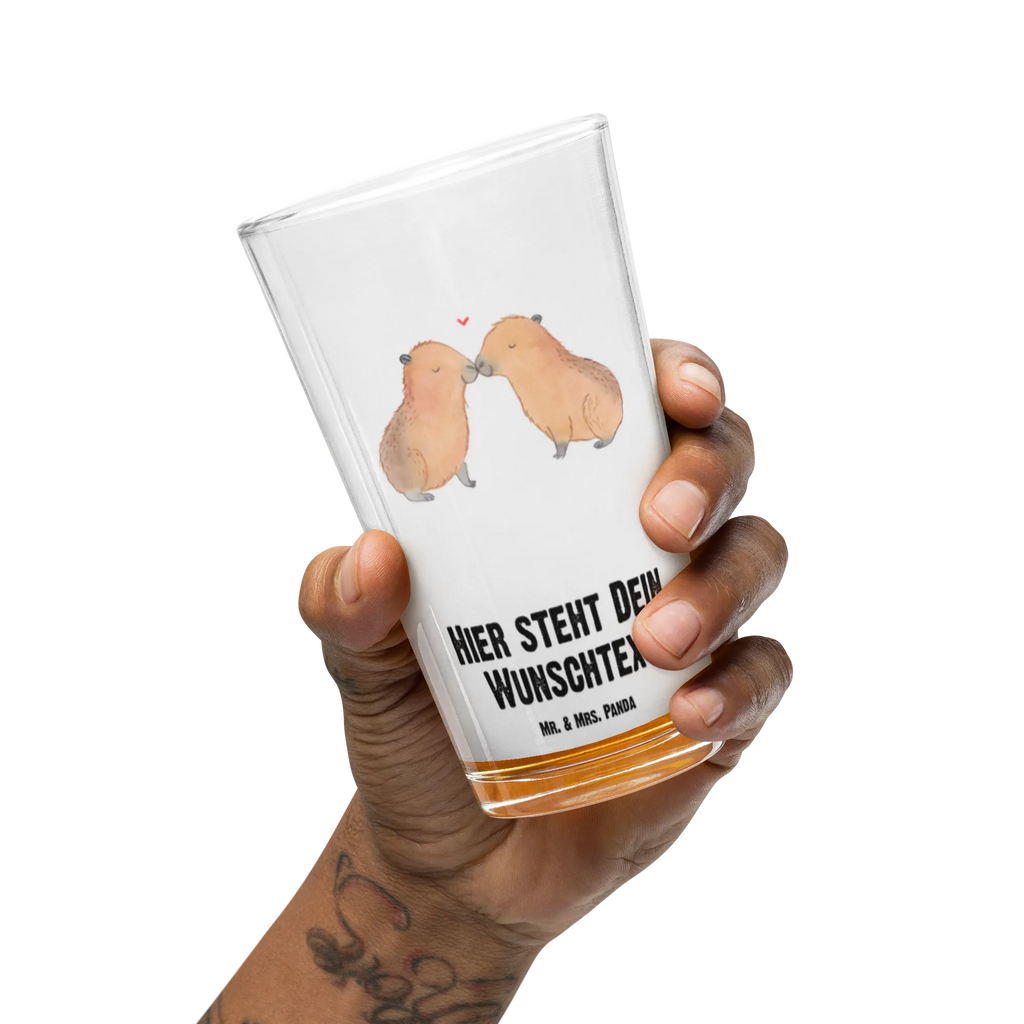 Personalized Drinking Glass Capybara love small animals, cute, funny, cute animal motives, hand drawn, small world, funny sayings, good mood, happy, gifts, gift ideas, special gifts, animal lover, card