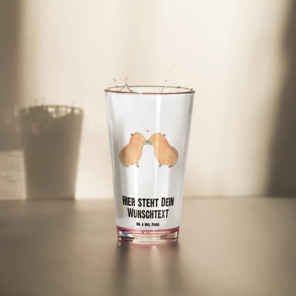 Personalized Drinking Glass Capybara love small animals, cute, funny, cute animal motives, hand drawn, small world, funny sayings, good mood, happy, gifts, gift ideas, special gifts, animal lover, card