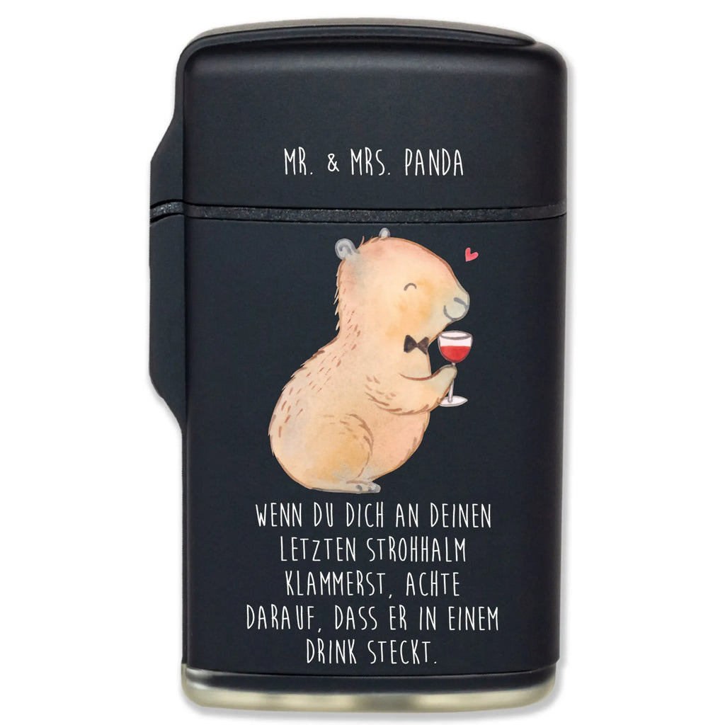 Lighter Capybara wine small animals, cute, funny, cute animal motives, hand drawn, small world, funny sayings, good mood, happy, gifts, gift ideas, special gifts, animal lover, card