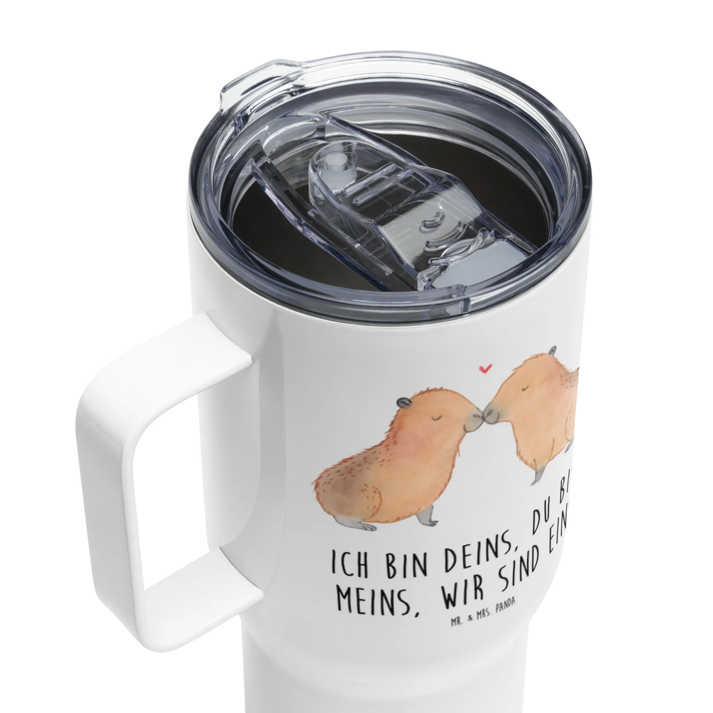 XXL Thermobecher Capybara Liebe XL Reisetasse, Autobecher, Jumbo Becher, Reisebecher, XL Thermobecher, Großer Thermobecher, Tiere, Tiermotive, Gute Laune, Lustige Sprüche, Herzlich, Liebesspruch, Capybara, Beziehung, Partnertiere, Valentinstag, Romantisches Geschenk, Kuschel Capybaras, Verliebt, Tierliebe, Du Bist Meins, Liebe, Ich Bin Deins, Paar, Ehejubiläum, Verschmolzen, Geschenkidee, Jahrestag, Liebesbeweis, Handgezeichnet