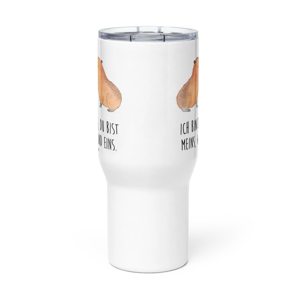 XXL Thermobecher Capybara Liebe XL Reisetasse, Autobecher, Jumbo Becher, Reisebecher, XL Thermobecher, Großer Thermobecher, Tiere, Tiermotive, Gute Laune, Lustige Sprüche, Herzlich, Liebesspruch, Capybara, Beziehung, Partnertiere, Valentinstag, Romantisches Geschenk, Kuschel Capybaras, Verliebt, Tierliebe, Du Bist Meins, Liebe, Ich Bin Deins, Paar, Ehejubiläum, Verschmolzen, Geschenkidee, Jahrestag, Liebesbeweis, Handgezeichnet