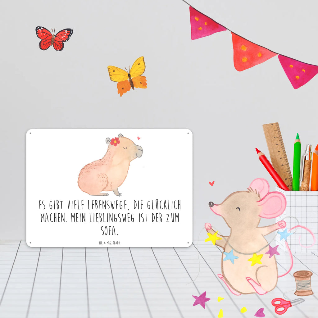 Tin sign Capybara flower Türschild Metall, Blechschild Büro, Blechschild Für Frauen, Blechschild Für Männer, Blechschild Groß, Dekoschild Metall, Blechschild Zum Aufhängen, Wandschild Metall, Blechschild Küche, Blechschild, Tiere, Gute Laune, Tiermotive, Lustige Sprüche, Capybara