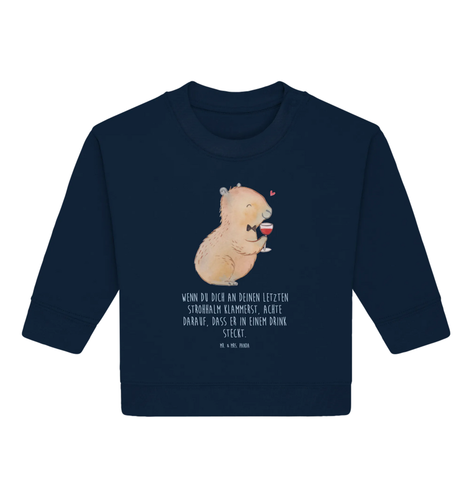 Organic Baby Pullover Capybara wine Baby Bullover, Baby Sweatshirt, Tiermotive, Lustige Sprüche, Tiere, Gute Laune, Capybara Kunstwerk, Heiterer Capybara, Liebe Zum Wein Spruch, Capybara Zeichnung, Weintrinkendes Nagetier, Capybara Weinflasche, Adrette Tiere, Weinliebhaber Geschenk, Wein Spaßbild, Handgezeichnetes Capybara, Stilvolles Capybara, Geschenk für Weinkenner, Panda Handzeichnung