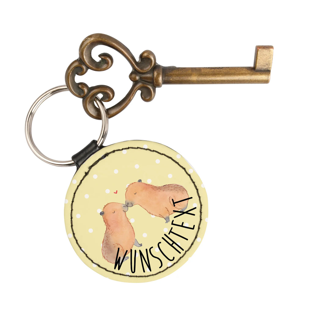 Personalised key ring Capybara love small animals, cute, funny, cute animal motives, hand drawn, small world, funny sayings, good mood, happy, gifts, gift ideas, special gifts, animal lover, card