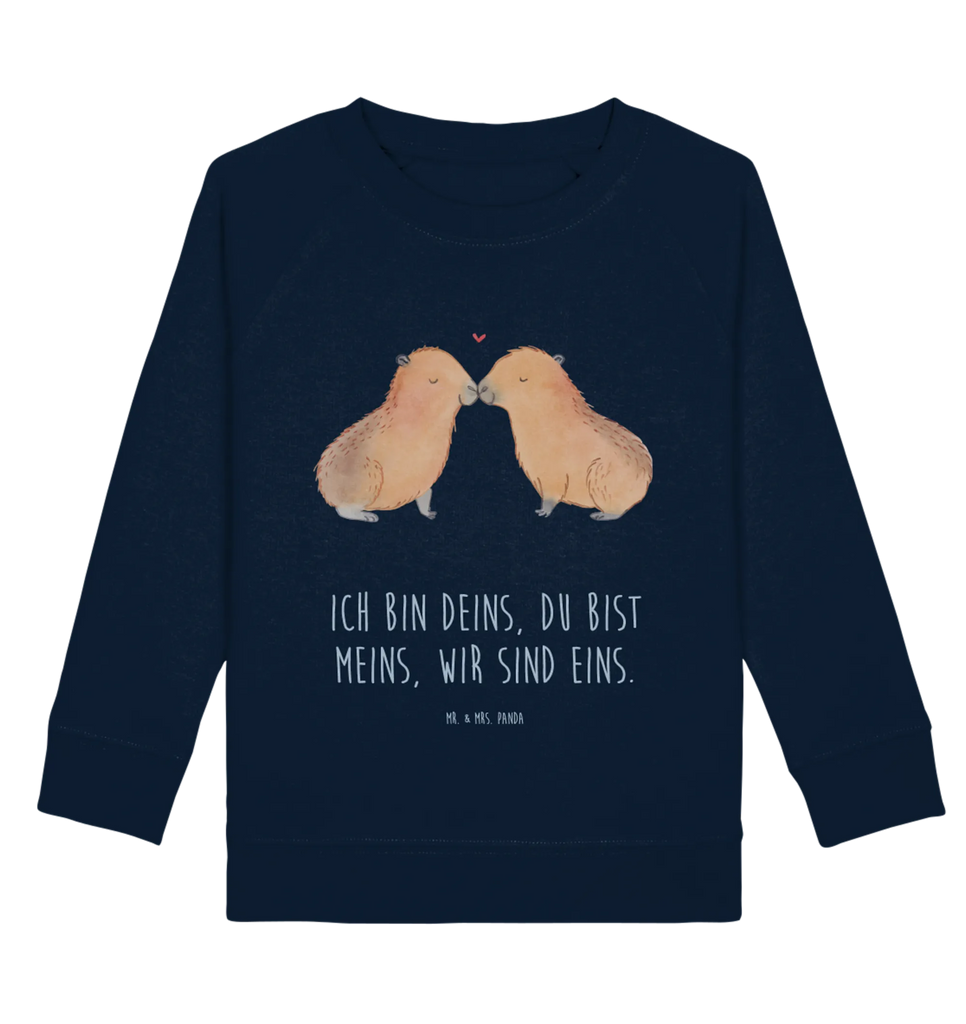 Organic Kinder Pullover Capybara Liebe Kinder Sweatshirt, Kinder Pullover, Lustige Sprüche, Tiere, Tiermotive, Gute Laune, Herzlich, Jahrestag, Geschenkidee, Romantisches Geschenk, Handgezeichnet, Ehejubiläum, Liebesbeweis, Liebesspruch, Du Bist Meins, Ich Bin Deins, Paar, Verliebt, Kuschel Capybaras, Liebe, Capybara, Partnertiere, Beziehung, Verschmolzen, Tierliebe, Valentinstag