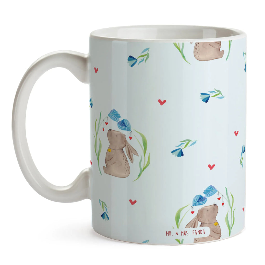 Mug Hare flower personalized mug, coffee mug, porcelain mug, ceramic mug, tea mug, mug with quotes, novelty mug, gift mug, office mug, mug, latte mug, mug with designs, custom mug, Easter, Easter bunny, hope, rabbit, baptism, child, pregnancy, birthday, birth, christening gift, Bunny, child's birthday, first child, dreams