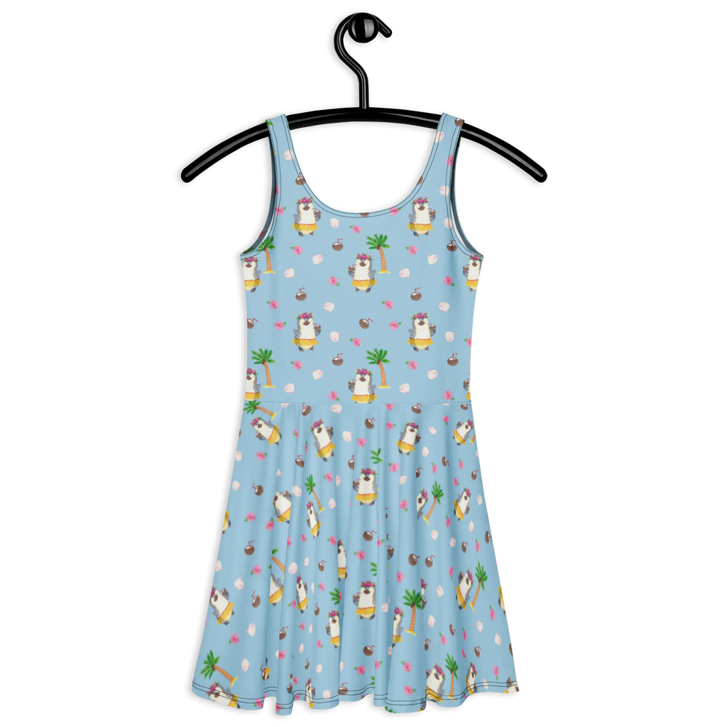 Sommerkleid Pinguin Kokosnuss Muster Sommerkleid, Skaterkleid, Kleid, Pinguin, Hawaii, Pinguine, Kokosnuss, Aloha, Urlaub