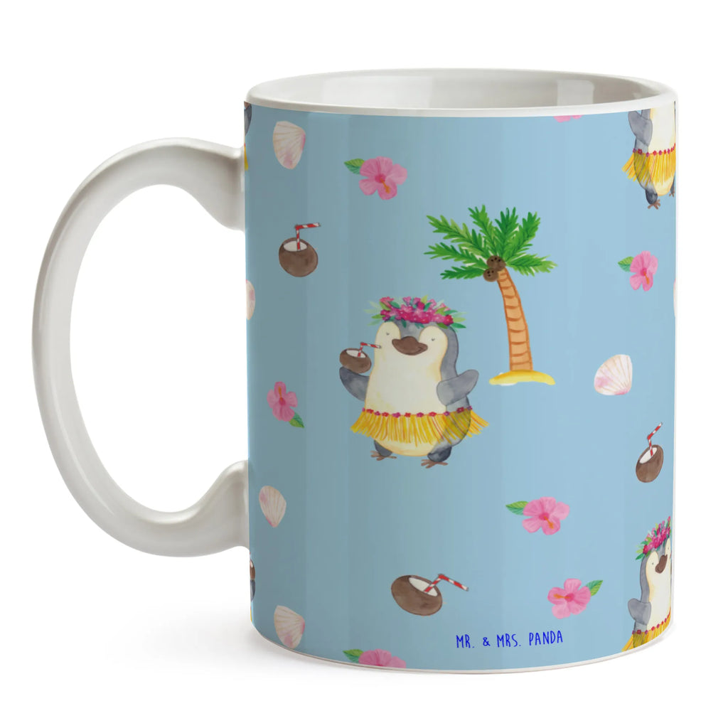 Tasse Pinguin Kokosnuss Muster Tasse mit Motiven, Keramiktasse, Tasse, Kaffeetasse, Bürotasse, Teetasse, Porzellantasse, Tasse mit Zitaten, Geschenktasse, Pinguin, Urlaub, Aloha, Hawaii, Pinguine, Kokosnuss