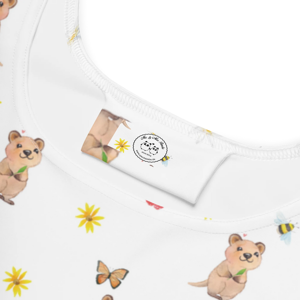 Sommerkleid Quokka Happy Muster Kleid, Sommerkleid, Skaterkleid, Tiermotive, Gute Laune, lustige Sprüche, Tiere, Niedliches Tier, Aufschieberitis, Lustiger Spruch, Quokka, Verschieben, Dinge erledigen