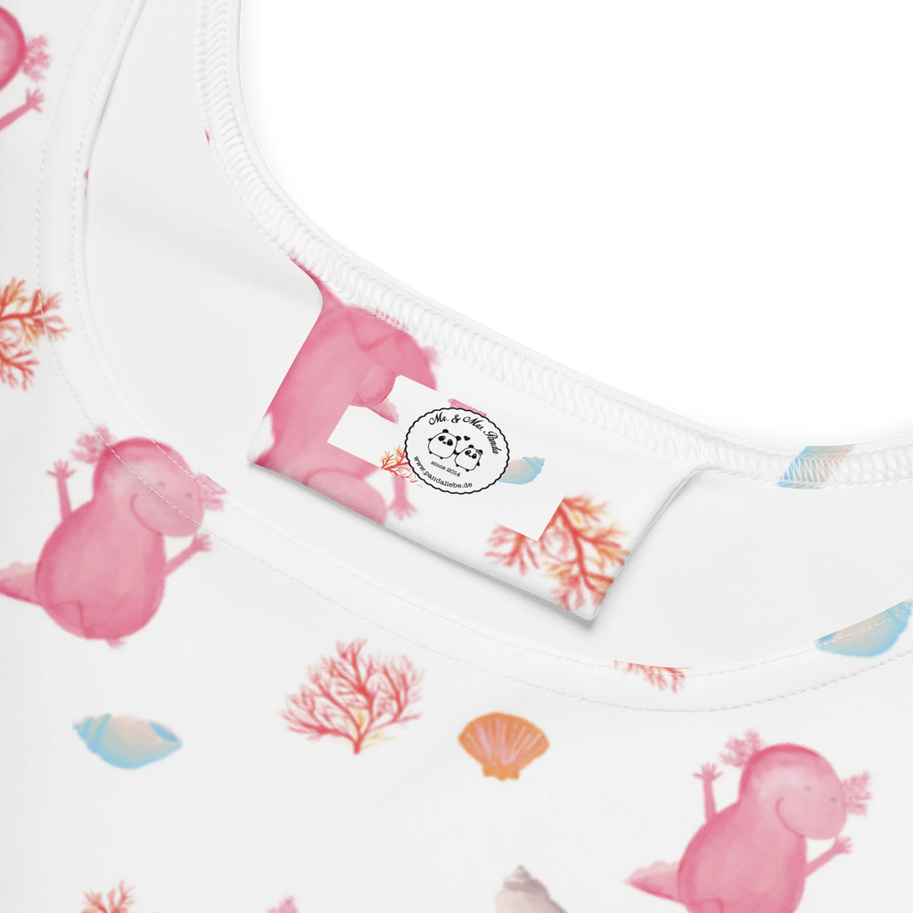 Summer dress axolotl Hooray Sommerkleid, Kleid, Skaterkleid, Axolotl, Molch, Schwanzlurch, Freude, Lurch, Axolot, Zufriedenheit, Spaß, Lurche, fröhlich, Motivation