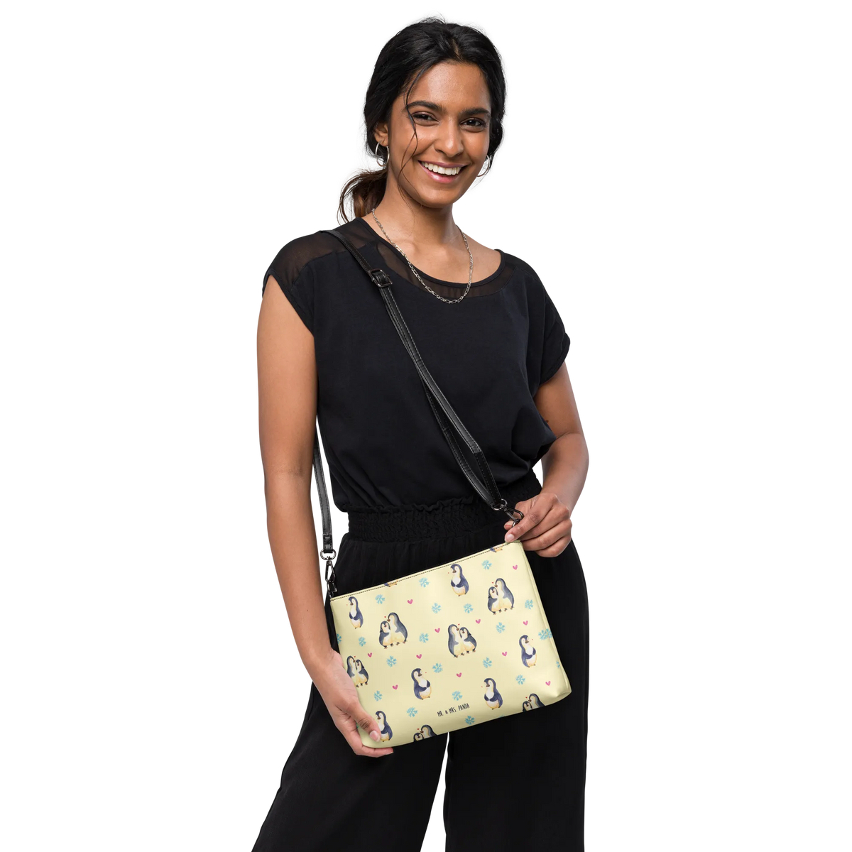 Handtasche Pinguin umarmen Muster Damentasche, Tasche, Schultergurt-Tasche, Damen Umhängetasche, Crossbody Bag, Abendtasche, Handgelenktasche, Clutch, Umhängetasche, Frauentasche, Handtasche, Crossover-Tasche, Kleine Handtasche, Handtasche Damen, Damenhandtasche, reißverschlusstasche, Schultertasche, Pochette, Umhängetasche Damen, kleine tasche, Kleine Umhängetasche, Pinguin, Hochzeit, Hochzeitstag, Liebespaar, Verlobung, Liebesbeweis, Liebe, Liebesgeschenk, Jahrestag, Hochzeitsgeschenk