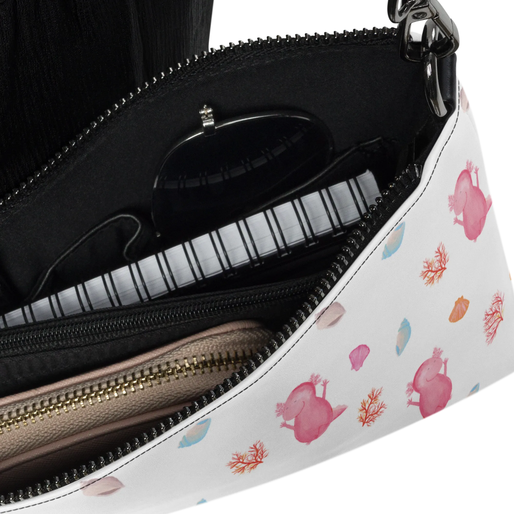 Handbag axolotl Hooray satchel, shoulder bag, women's handbags, messenger bag, fashion bags, tote bag, designer handbag, leather handbag, clutch, purse, crossbody bag, handbag, Axolotl, Axelotl, marine animals, Mexican walking fish, salamander, satisfaction, fun, cheerful, joy, axolot, motivation, amphibian, tail, axolotl