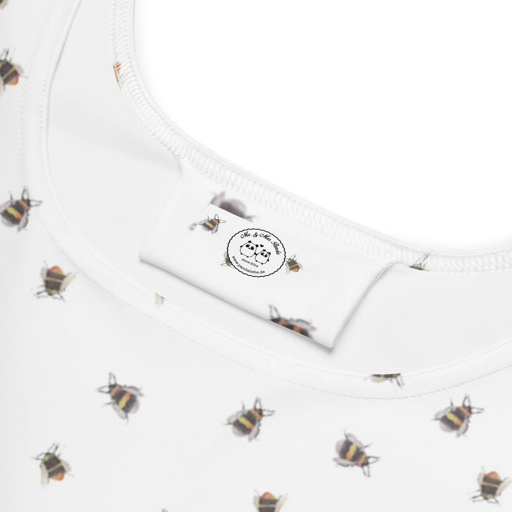 Sommerkleid Hummel flauschig Muster Kleid, Skaterkleid, Sommerkleid, Tiermotive, Gute Laune, lustige Sprüche, Tiere, Natur, Biene, Blume, Hummel, Flauschig