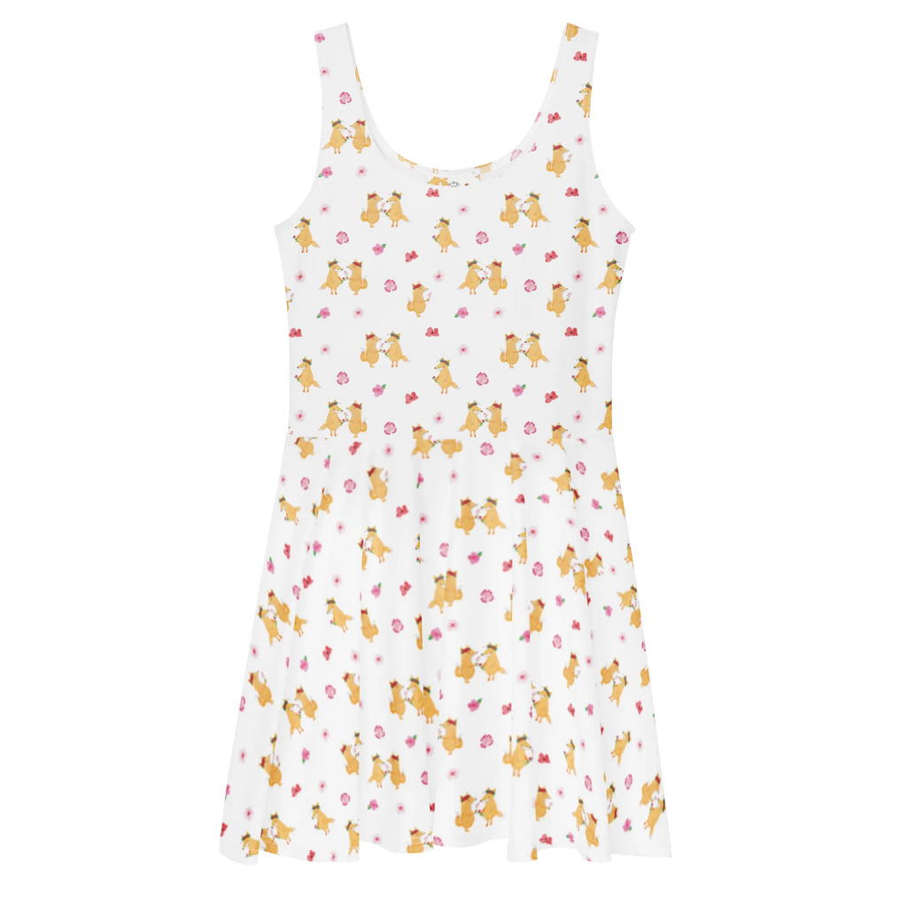 Sommerkleid Fuchs Blumen Muster Sommerkleid, Kleid, Skaterkleid, Fuchs, Fox, Motivation, Mich, Selbstliebe, Liebe, Blumenmädchen, Blumen, Füchse, Ich, Freundinnen, Freude, Blume, Fuchsmädchen, Freundin, Liebesbeweis
