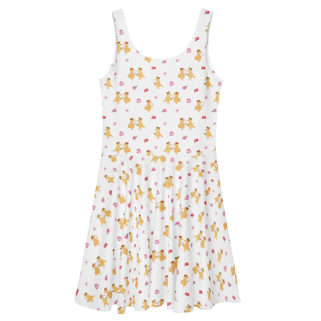 Sommerkleid Fuchs Blumen Muster Sommerkleid, Kleid, Skaterkleid, Fuchs, Fox, Motivation, Mich, Selbstliebe, Liebe, Blumenmädchen, Blumen, Füchse, Ich, Freundinnen, Freude, Blume, Fuchsmädchen, Freundin, Liebesbeweis