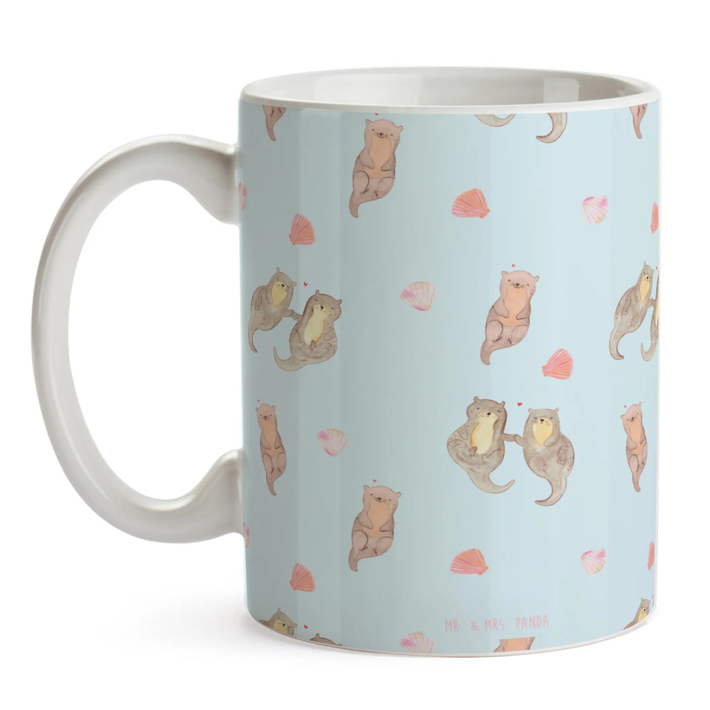 Tasse Otter Hände halten Muster Tasse mit Zitaten, Bürotasse, Kaffeetasse, Keramiktasse, Tasse, Teetasse, Geschenktasse, Tasse mit Motiven, Porzellantasse, Otter, Fischotter, Seeotter, Otter Seeotter See Otter