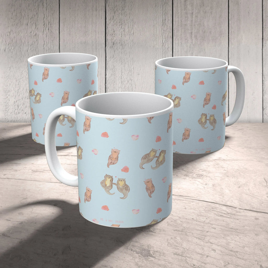 Tasse Otter Hände halten Muster Tasse mit Zitaten, Bürotasse, Kaffeetasse, Keramiktasse, Tasse, Teetasse, Geschenktasse, Tasse mit Motiven, Porzellantasse, Otter, Fischotter, Seeotter, Otter Seeotter See Otter