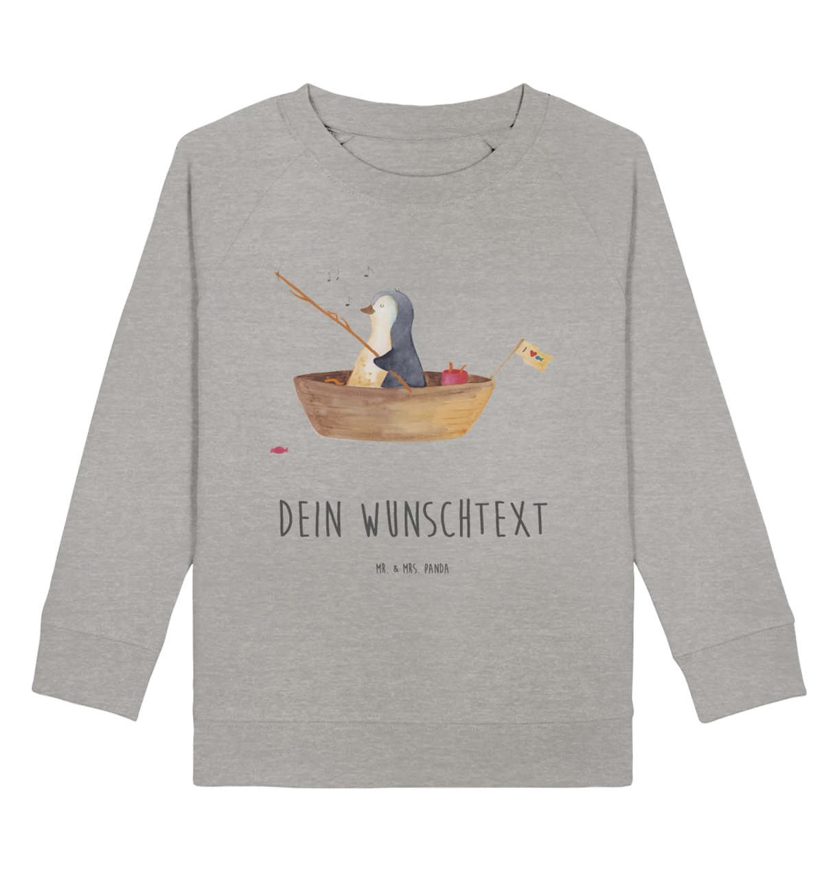  pingwin łódka wędkarska Personalisiertes Kinder Sweatshirt, Personalisierter Kinder Pullover, Pinguin, Lebenslust, Trennung, Neuanfang, Boot, Leben, Motivation, Pinguine, Angeln, Neustart, Geschenkidee Liebeskummer, Angelboot, Scheidung, Genießen