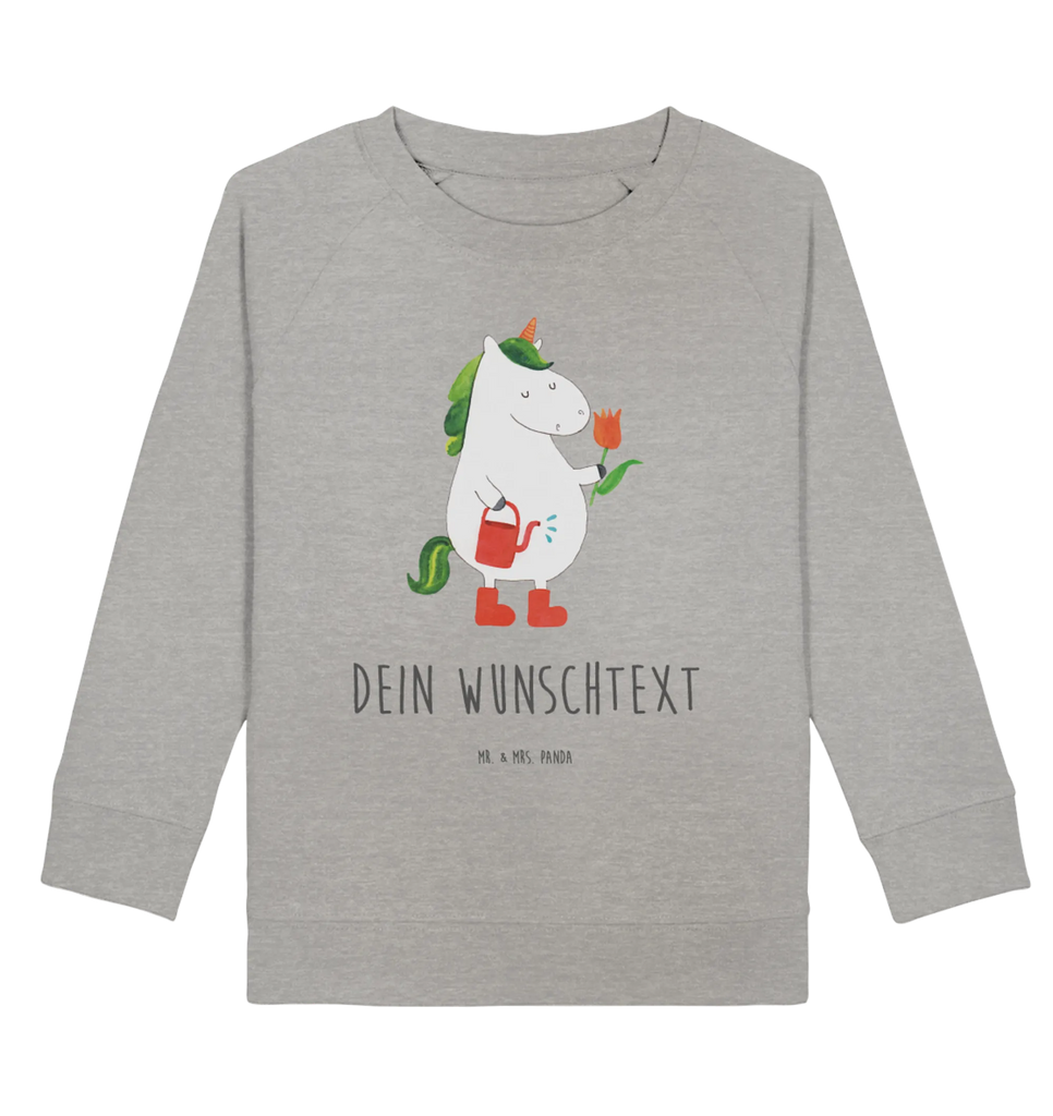 Personalisierter Kinder Pullover Einhorn Gärtner Jungen, Mädchen, Personalisierter Kinder Pullover, Personalisiertes Kinder Sweatshirt, Einhorn, Einhörner, Einhorn Deko, Unicorn, Garten, Luftballon, Stiefel, Blume, Giesskanne, Freude, Lebenslust, Freundin, Gießkanne