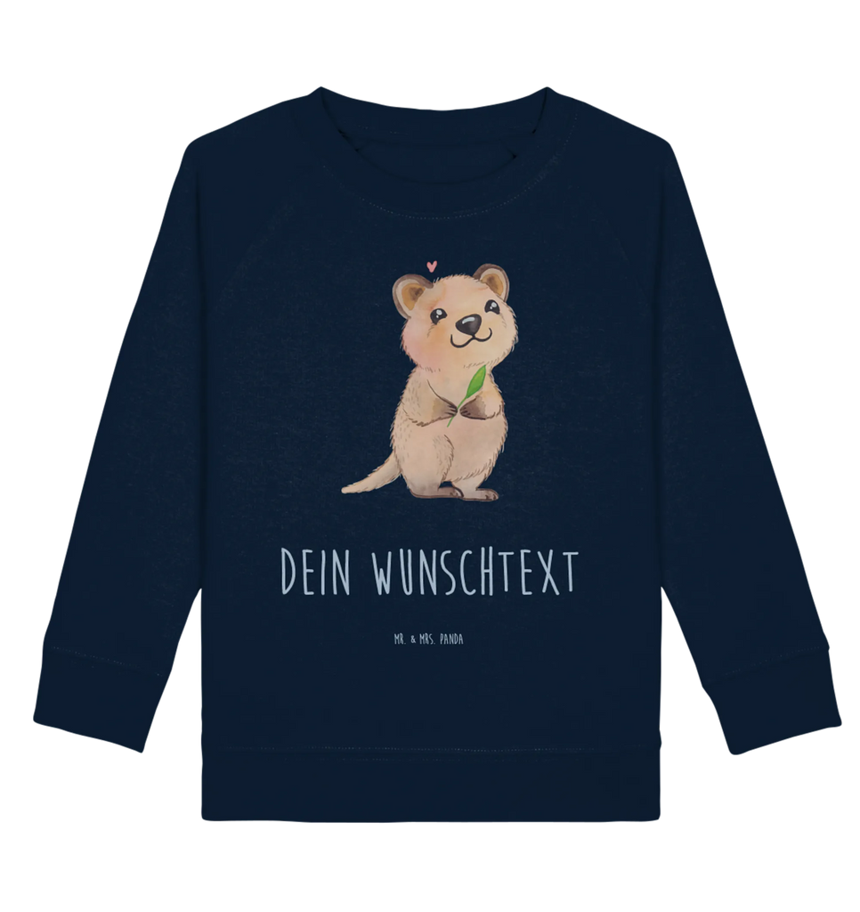 Personalisierter Kinder Pullover Quokka Happy Personalisiertes Kinder Sweatshirt, Personalisierter Kinder Pullover, Gute Laune, Lustige Sprüche, Tiere, Tiermotive, Aufschieberitis, Dinge Erledigen, Lustiger Spruch, Quokka, Verschieben, Niedliches Tier