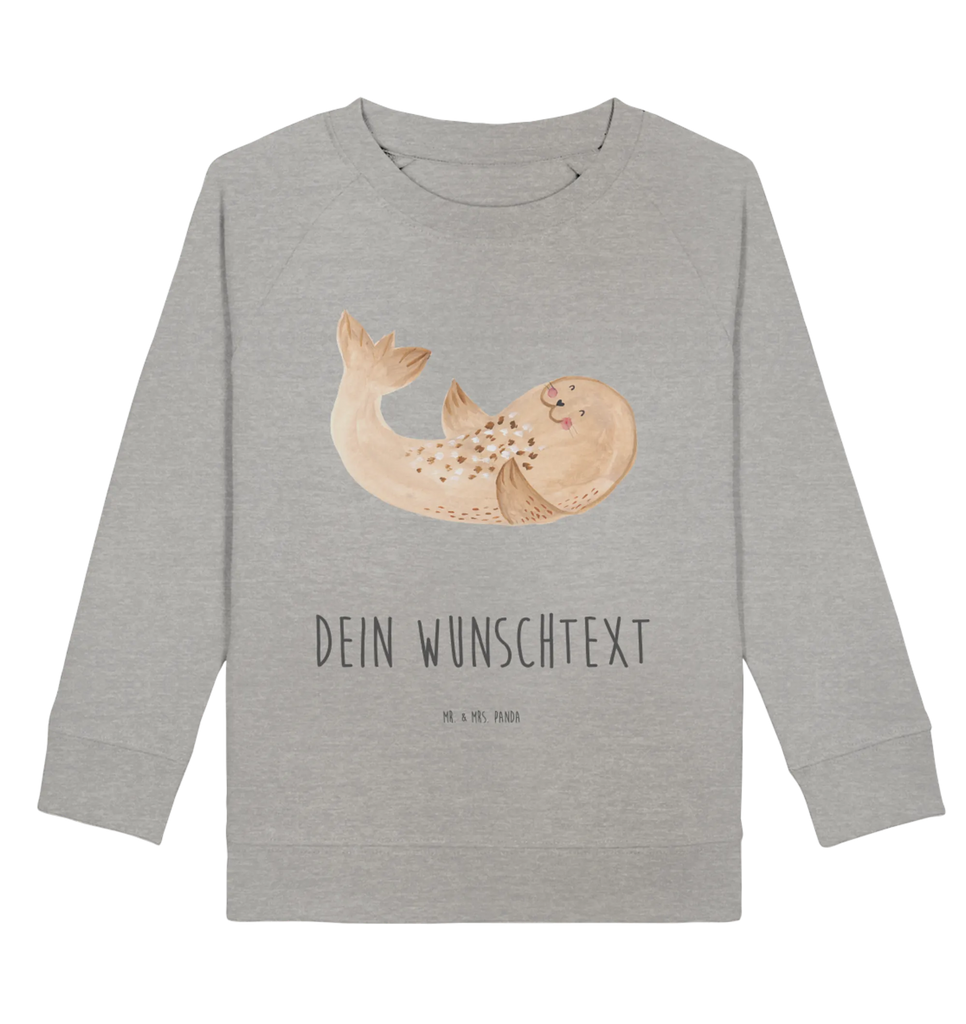Personalisierter Kinder Pullover Robbe liegend Personalisierter Kinder Pullover, Personalisiertes Kinder Sweatshirt, Gute Laune, Lustige Sprüche, Tiere, Tiermotive, Meerestier, Robben, Freude, Nordsee, Ostsee, Lachen, Robbe, Seehund, Strand