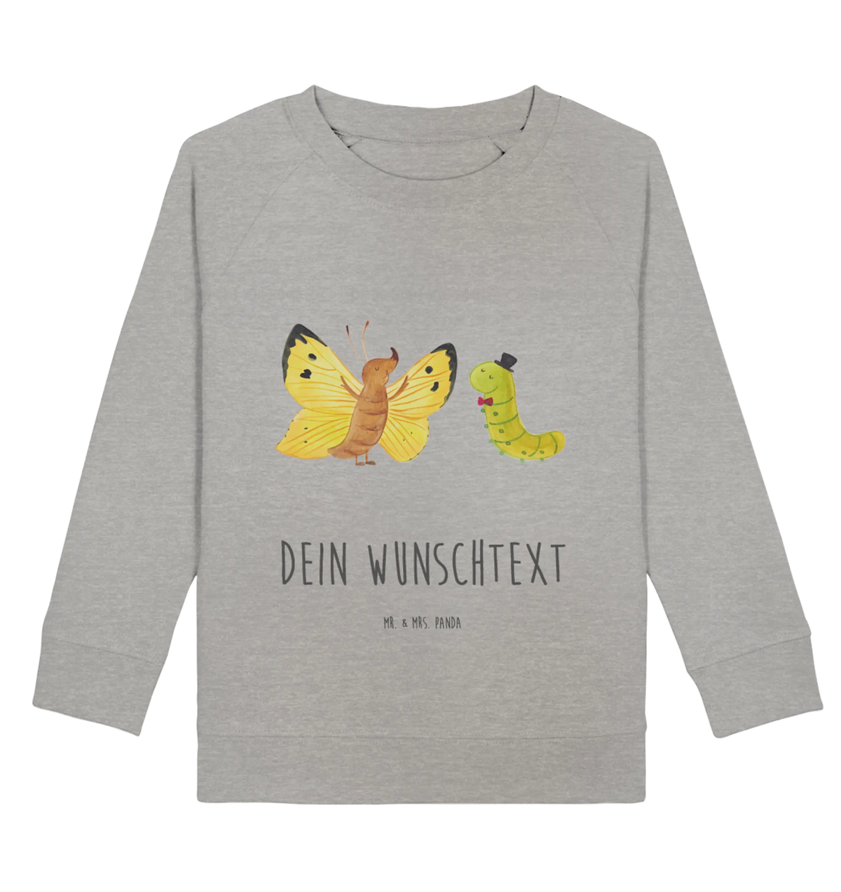 Personalisierter Kinder Pullover Raupe Schmetterling Personalisierter Kinder Pullover, Personalisiertes Kinder Sweatshirt, Lustige Sprüche, Tiere, Tiermotive, Gute Laune, Hut, Zitronenfalter, Schmetterling, Hütchen, Kokon, Erwachsen Werden, Raupe, Schönheit, Entwicklung, Aufwachsen