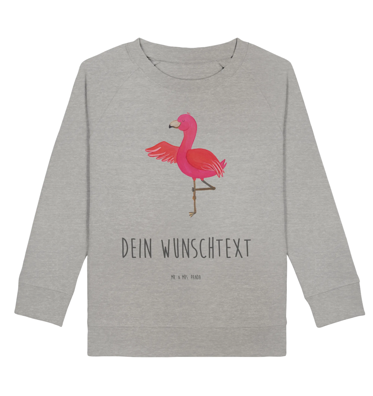 Personalisierter Kinder Pullover Flamingo Yoga Personalisiertes Kinder Sweatshirt, Personalisierter Kinder Pullover, Jungen, Mädchen, Flamingo, Namaste, Achtsamkeit, Entspannung, Tiefenentspannung, Yoga-Übung, Vogel, Yoga, Ärger, Aufregen