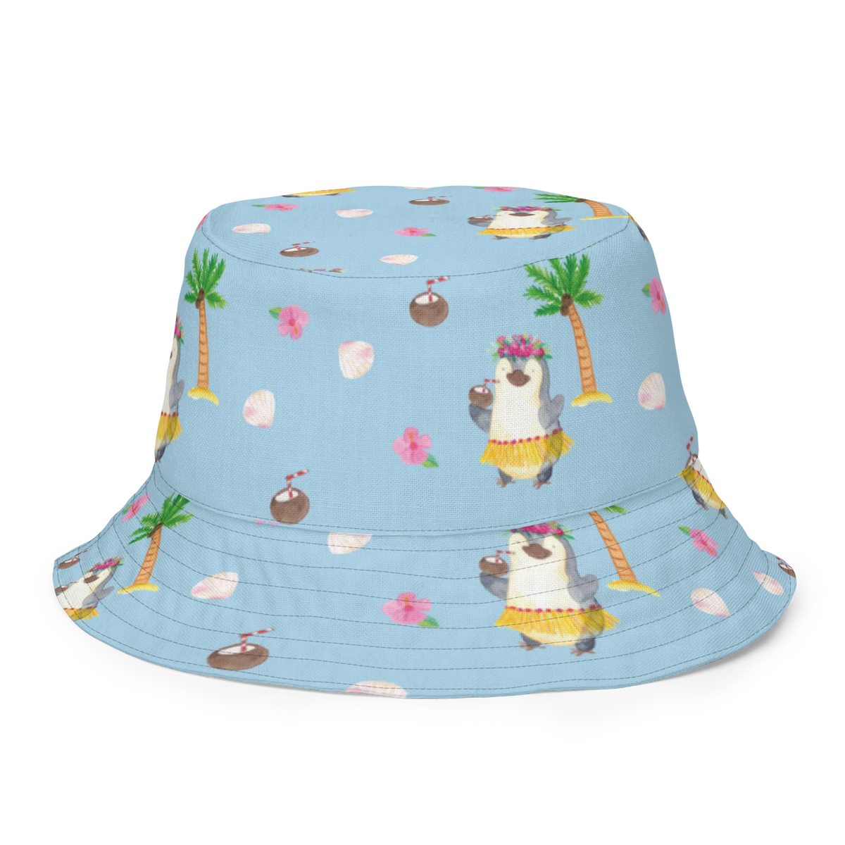 sun hat Penguin coconut Bucket Hat, Stoffmütze, Zweifarbiger Hut, Sonnenmütze, Stoffhut, Trekkinghut, Boonie Hat, Schlapphut, Fischerkappe, Wendemütze, Sonnenhut, Strandhut, Sommermütze, Wanderhut, Wendehut, Fischerhut, Freizeithut, Wendecap, Sommerhut, Krempenhut, Anglermütze, Tropenhut, Sonnenkappe, Outdoorhut, Buschhut, Sonnenschutzhut, Anglerhut, Safarihut, Pinguin, Pinguine, Urlaub, Hawaii, Kokosnuss, Aloha