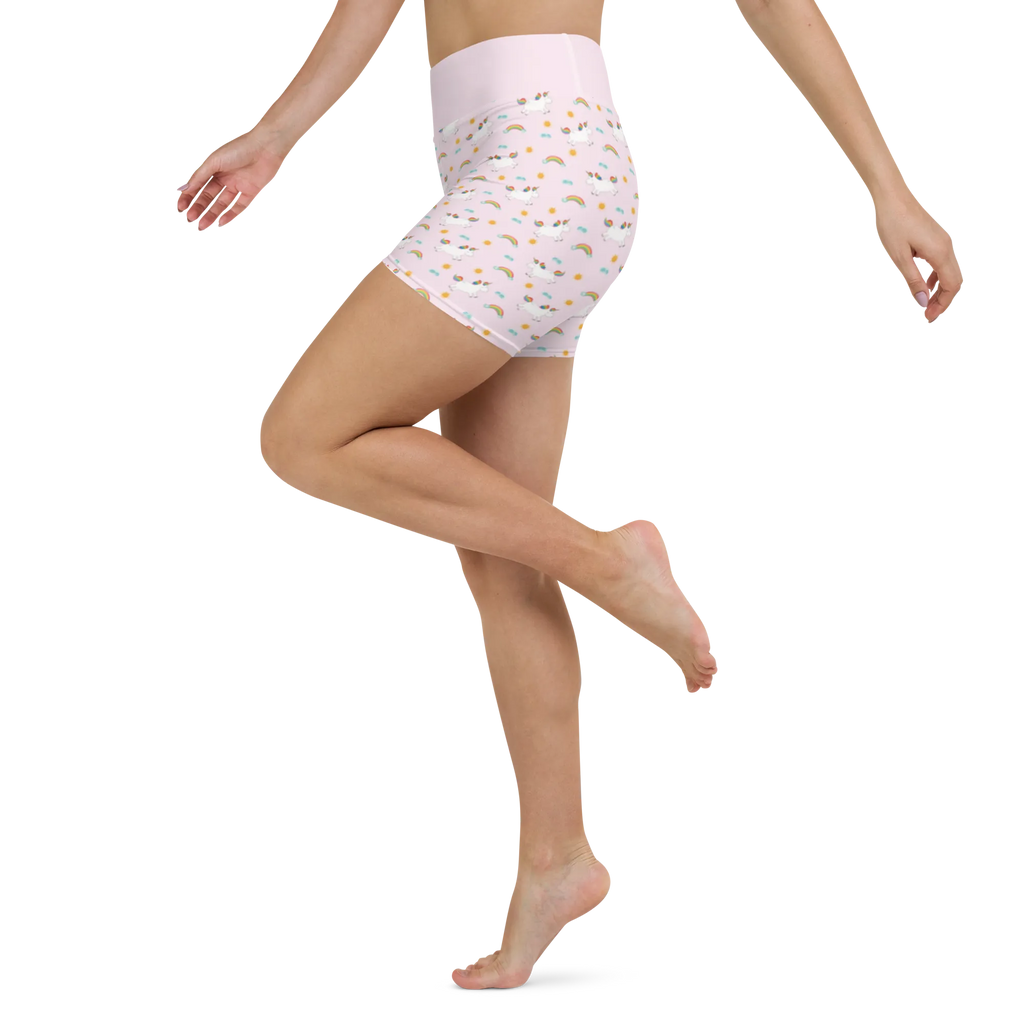 Yoga Shorts unicorn happy unicorn, unicorns, joy, happy, fun, cheerful, joy of life, funny