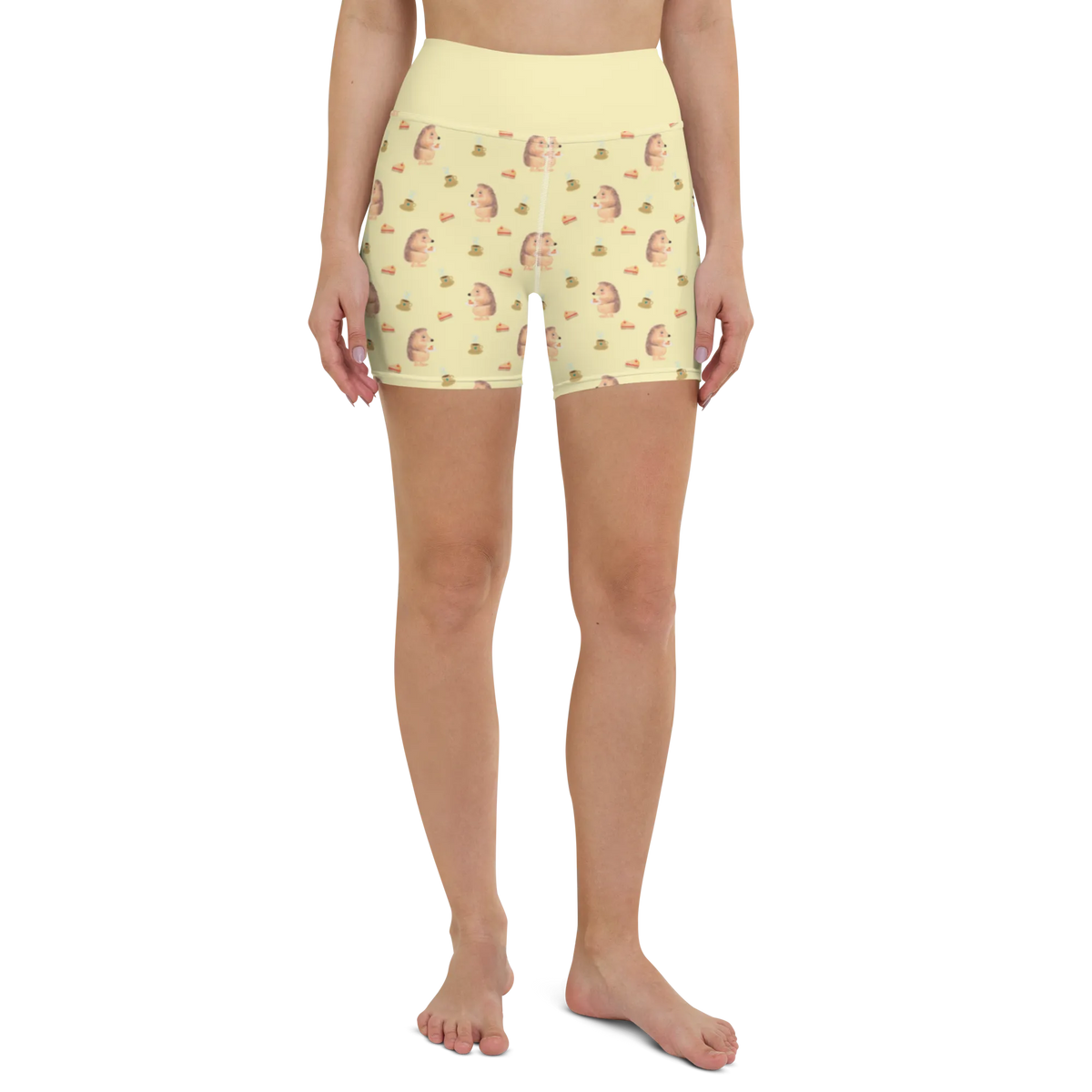 Yoga Shorts Igel Kuchenstück Muster Fitnesshose, Yogashorts, Sportshorts Damen, Sportbekleidung, Sporthose, Yogabekleidung, Yoga Shorts Damen, Sportshorts, Yoga Shorts, Lustige Sprüche, Tiere, Tiermotive, Gute Laune, Essen Spruch, Torte, Backen Geschenk, Kuchen, Einladung Party, Kuchen Backen, Igel, Geburtstagskuchen