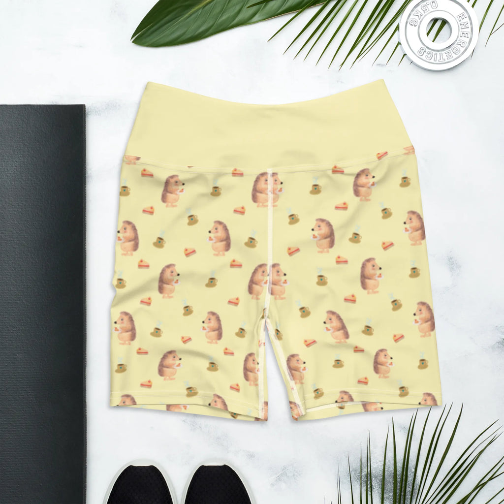 Yoga Shorts Hedgehog piece of cake Sportbekleidung, Sportshorts, Sporthose, Sportshorts Damen, Fitnesshose, Yoga Shorts, Yoga Shorts Damen, Yogabekleidung, Yogashorts, Tiermotive, Gute Laune, lustige Sprüche, Tiere, Kuchen, Torte, Kuchen backen, Backen Geschenk, Igel, Einladung Party, Geburtstagskuchen, Essen Spruch