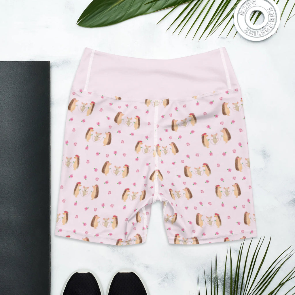 Yoga Shorts Hedgehog skipping Yogashorts, Yoga Shorts, Sportshorts, Sportbekleidung, Fitnesshose, Sporthose, Yogabekleidung, Yoga Shorts Damen, Sportshorts Damen, Tiermotive, Gute Laune, lustige Sprüche, Tiere, Igel, Seilspringen, Maus, Kinder, Kindergarten, Seilhüpfen