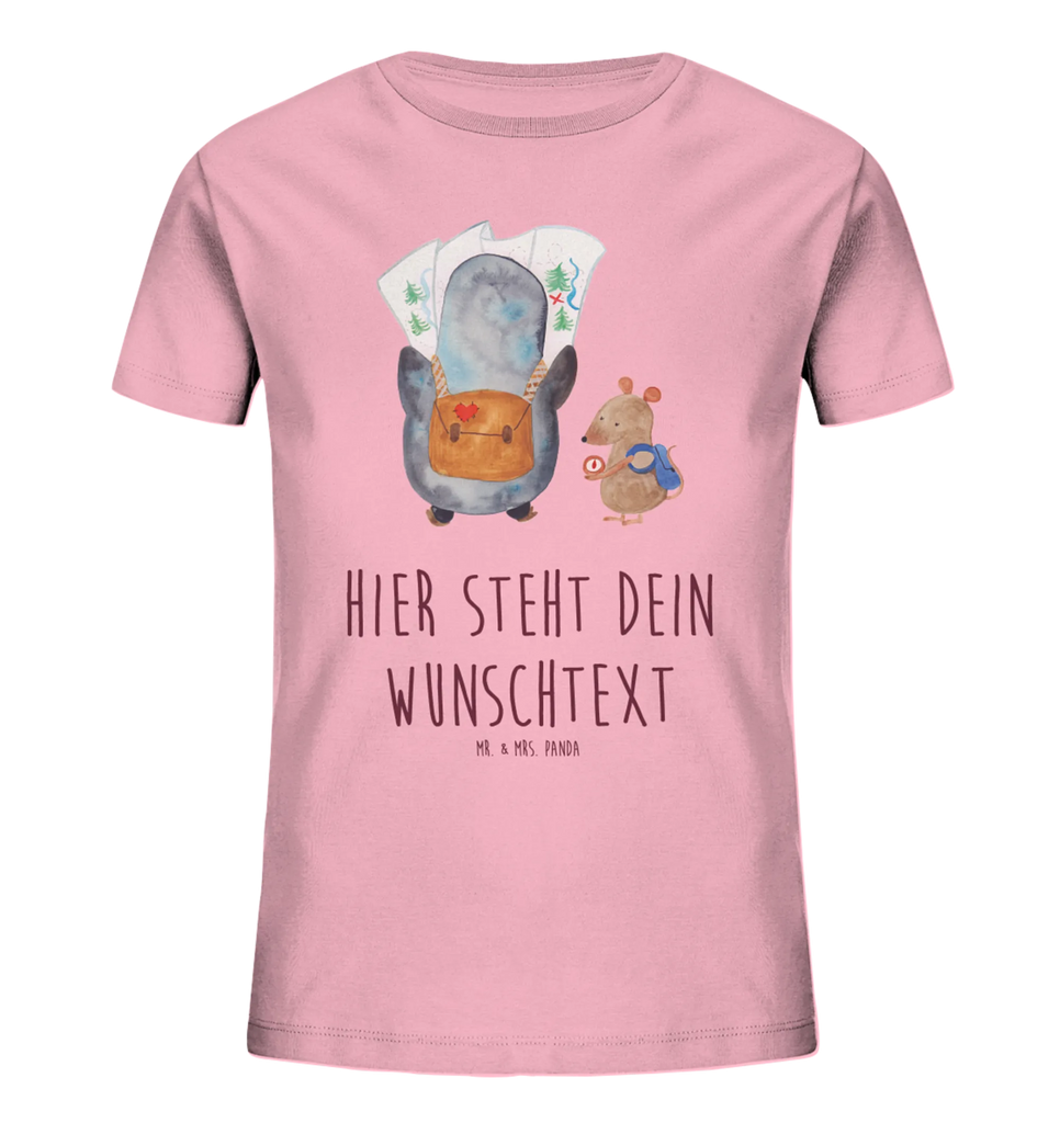Spersonalizowana koszulka dla dzieci Pingwin i Mysz Wędrowcy Personalisiertes Kinder T-Shirt, Pinguin, Abenteurer, Wanderlust, Ausflug, Roadtrip, Pinguine, Wandern, Abenteuer
