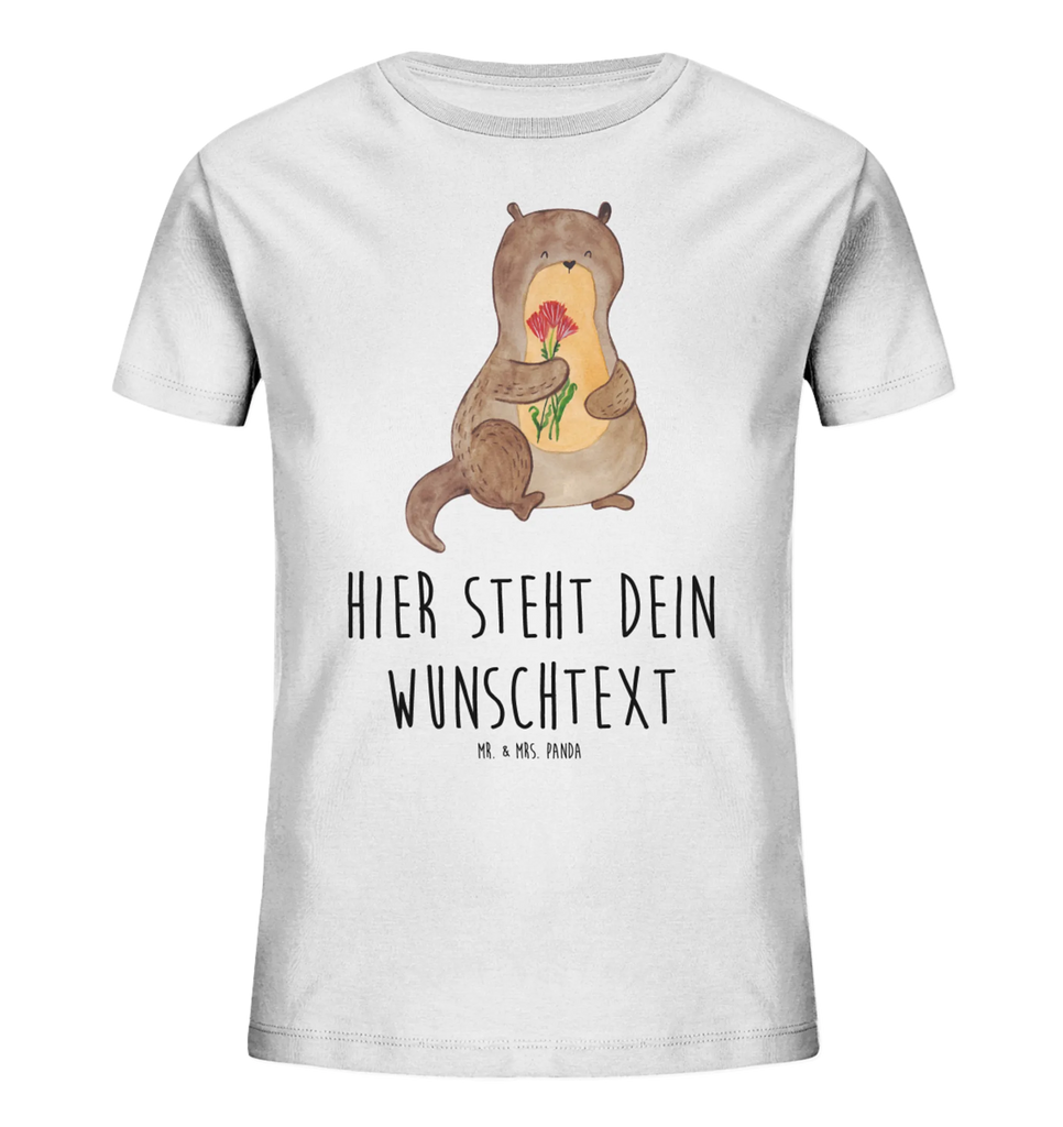 Spersonalizowana koszulka dla dzieci wydra bukiet kwiatów Personalisiertes Kinder T-Shirt, Fischotter, Otter, Seeotter, Otter Seeotter See Otter