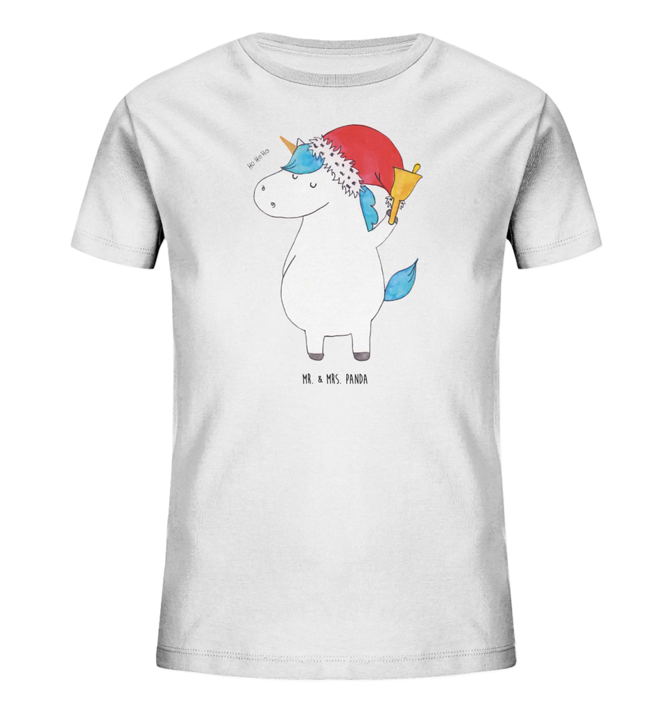 Organic Kinder T-Shirt Einhorn Weihnachtsmann Kinder T-Shirt Jungen, Kinder T-Shirt Mädchen, Kinder T-Shirt, Unicorn, Einhorn, Einhörner, Einhorn Deko, Schoki, Wunschzettel, Wunschliste, Weihnachten, Gin, Feenstaub, Schokolade, Weihnachtsmann, Nikolaus