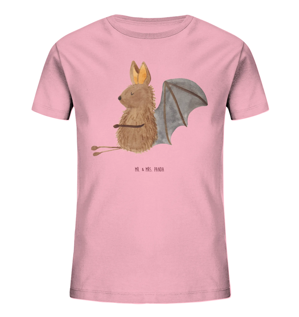 Organic Kinder T-Shirt Fledermaus Sitzen Kinder T-Shirt Mädchen, Kinder T-Shirt Jungen, Kinder T-Shirt, Tiere, Tiermotive, Gute Laune, Lustige Sprüche, Fledermäuse, Entspannen, Fledermaus, Motivation