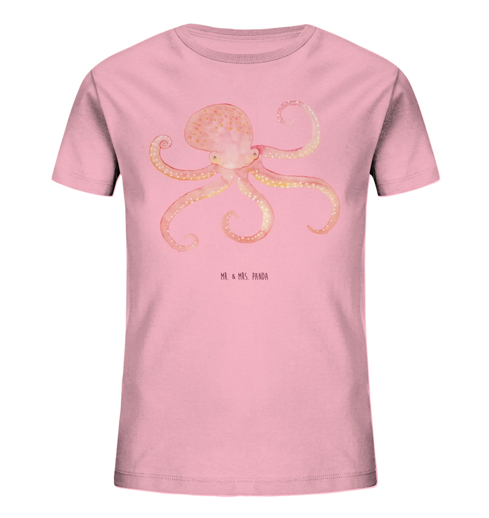 Organic Kinder T-Shirt Tintenfisch Kinder T-Shirt, Kinder T-Shirt Jungen, Kinder T-Shirt Mädchen, Gute Laune, Tiere, Tiermotive, Lustige Sprüche, Meerestier, Arme, Wasser, Meer, Krake, Ozean, Tintenfisch