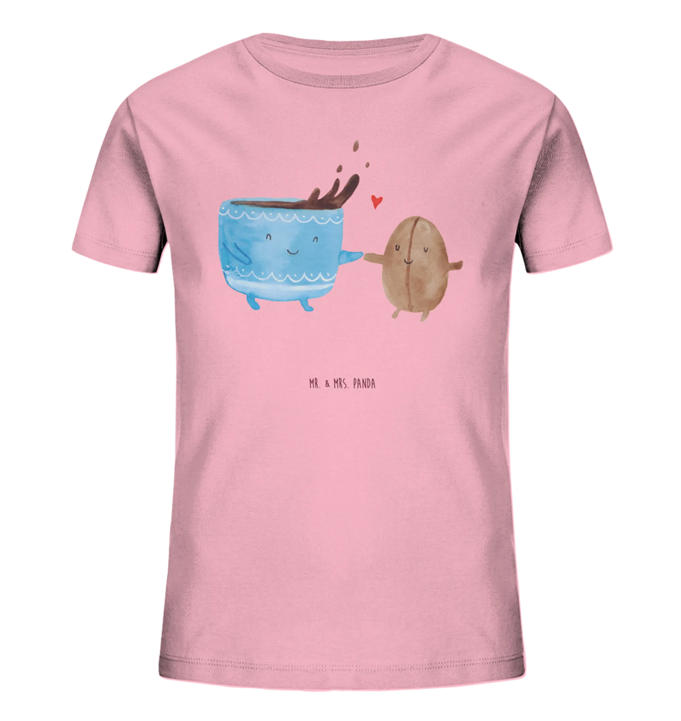 Organic Kinder T-Shirt Kaffee Bohne Kinder T-Shirt Mädchen, Kinder T-Shirt Jungen, Kinder T-Shirt, Gute Laune, Tiere, Tiermotive, Lustige Sprüche, Genuss, Zufriedenheit, Kaffee, Kaffeebohne, Glück