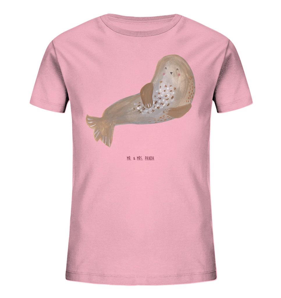 Organic Kinder T-Shirt Robbe Lachen Kinder T-Shirt, Kinder T-Shirt Mädchen, Kinder T-Shirt Jungen, Gute Laune, Tiere, Tiermotive, Lustige Sprüche, Strand, Robben, Nordsee, Robbe, Ostsee, Meerestier, Seehund